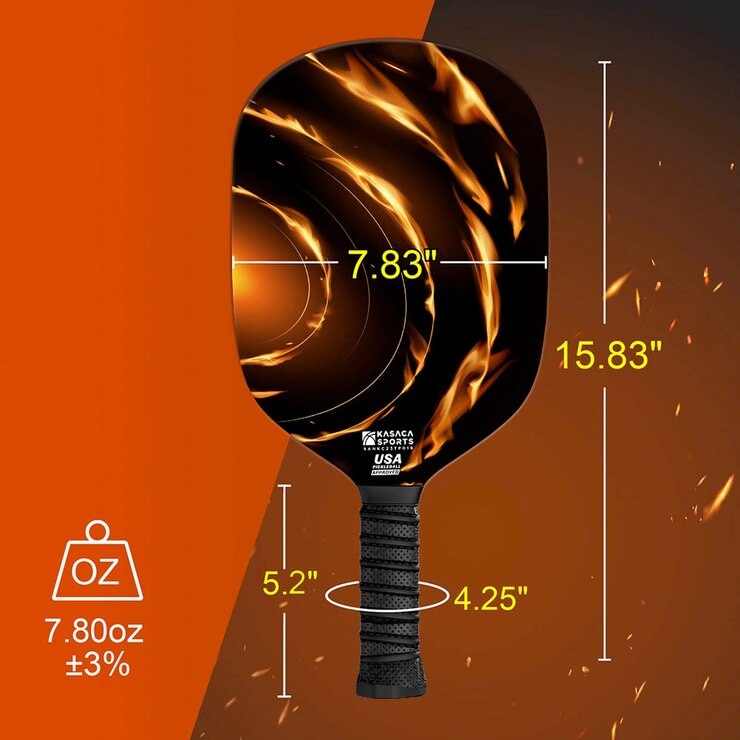 KASACA 火焰碳纖無邊匹克球拍