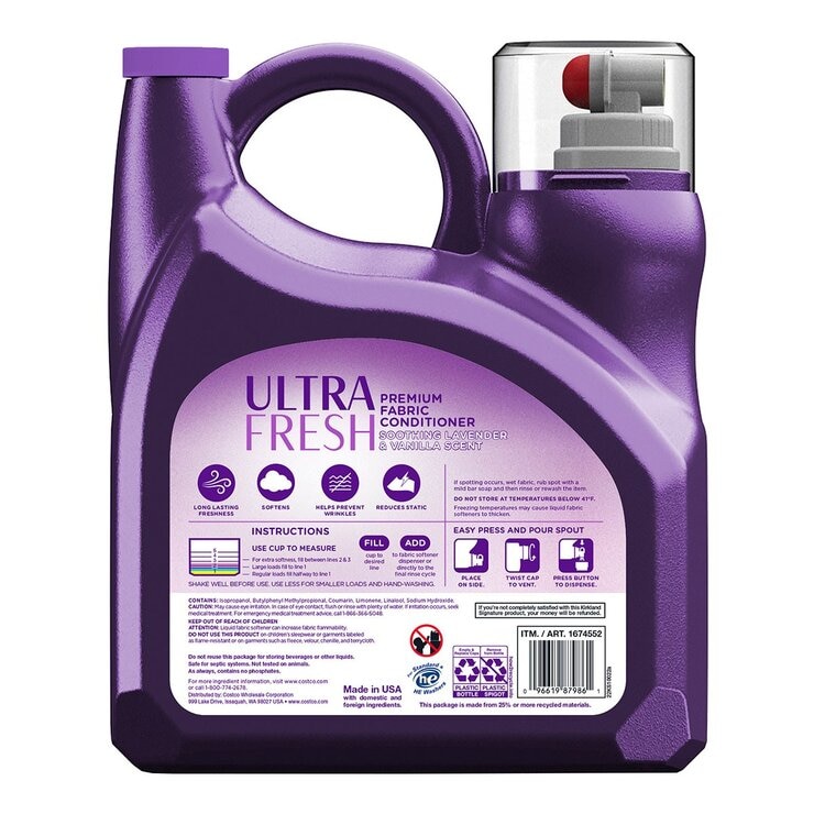 科克蘭 薰衣草香草香濃縮柔軟精 4.4公升/ 220蓋次