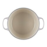 Le Creuset 雙耳圓形鑄鐵深圓鍋 含鋼頭鍋蓋 24公分 貝殼粉