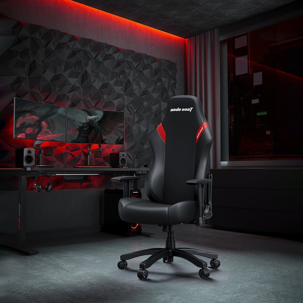Anda Seat 皮革電競椅 黑紅