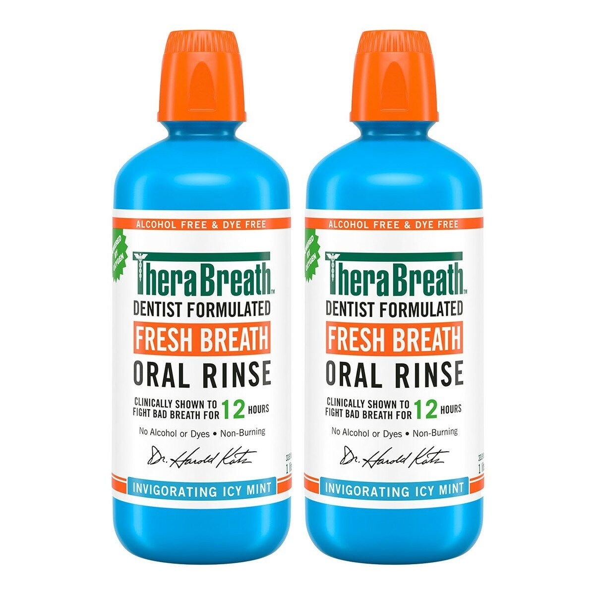 TheraBreath 凱斯博士 漱口水 冰涼薄荷 1公升 X 2入