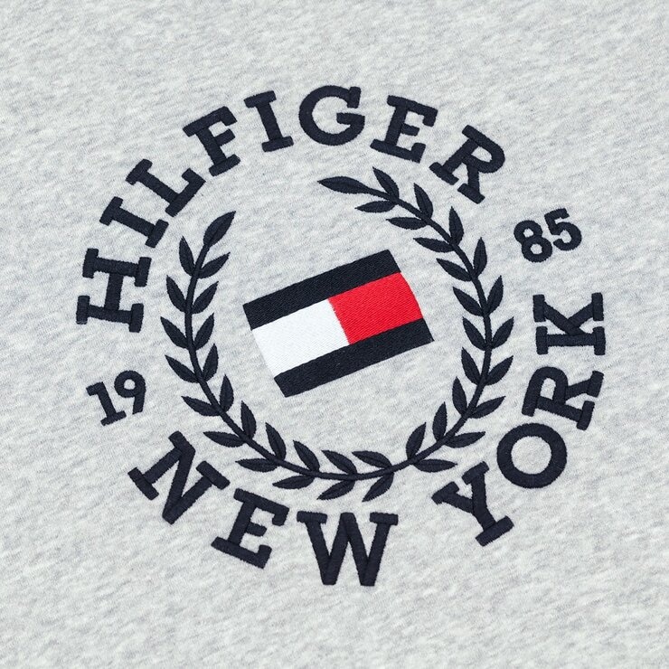 Tommy Hilfiger 男長袖圓領上衣 灰 M