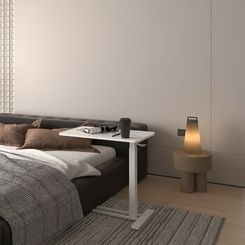 Flexispot 氣壓式升降邊桌 白色