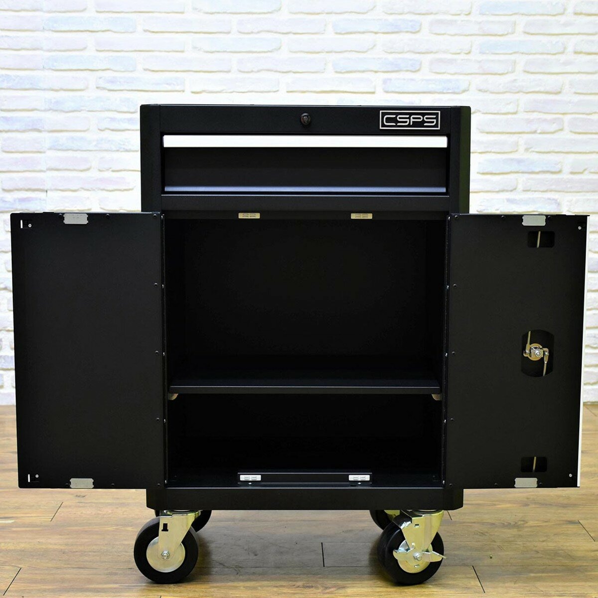 CSPS 30吋一抽雙門矮櫃 1.0公厘 黑砂