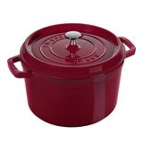 Staub 雙耳圓形鑄鐵深湯鍋 含鋼頭鍋蓋 24公分 Staub 雙耳圓形鑄鐵深湯鍋 含鋼頭鍋蓋 24公分