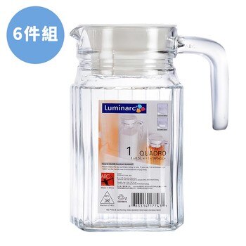 Luminarc 玻璃冷水瓶6件組 500毫升 Luminarc 玻璃冷水瓶6件組 500毫升