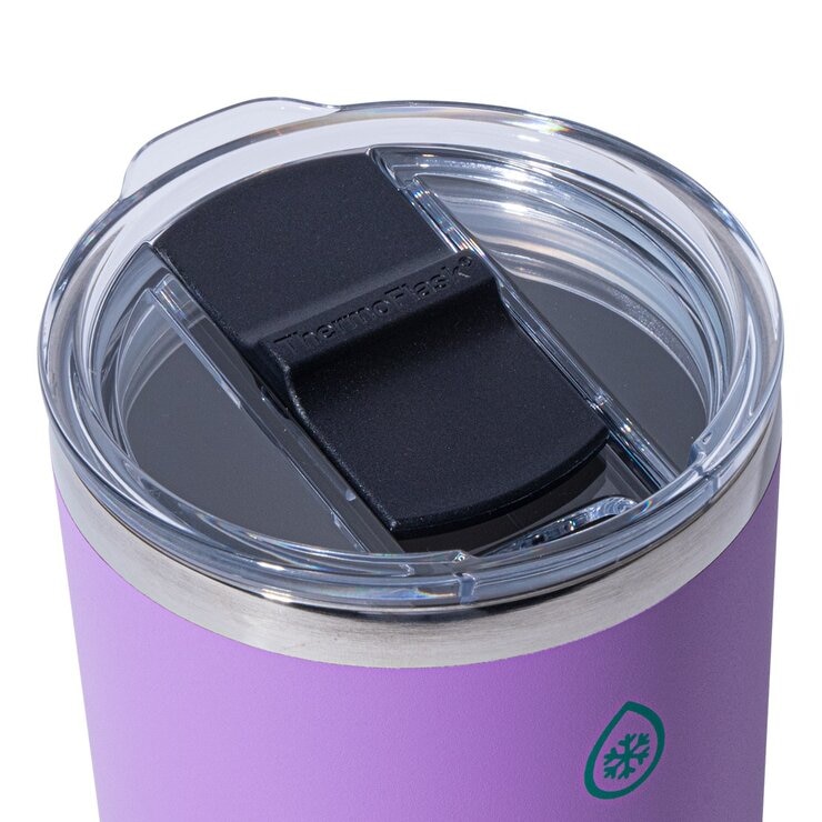 ThermoFlask 不鏽鋼保冷保溫馬克杯 474毫升 + 355毫升 紫 + 綠