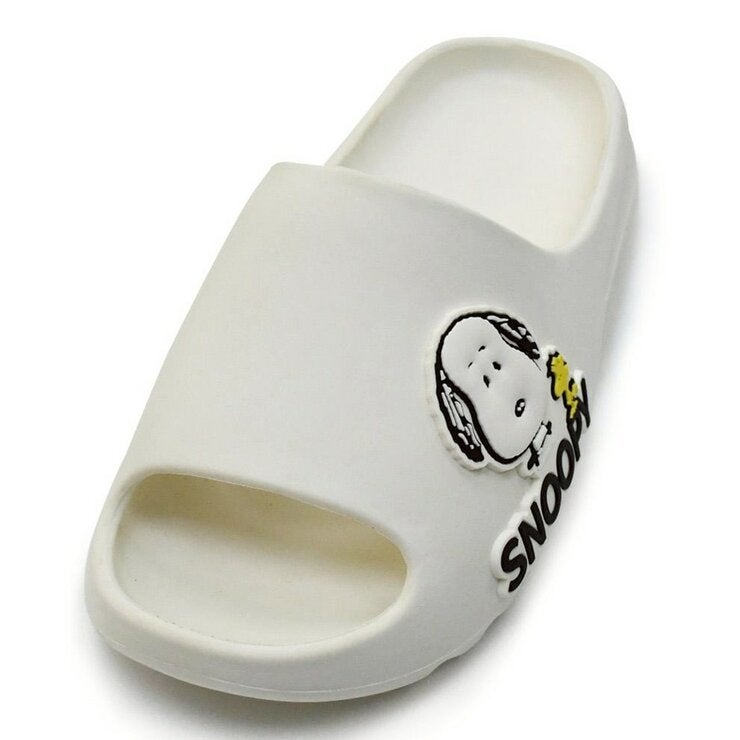 Snoopy 厚底柔軟拖鞋 白 Snoopy 厚底柔軟拖鞋 白