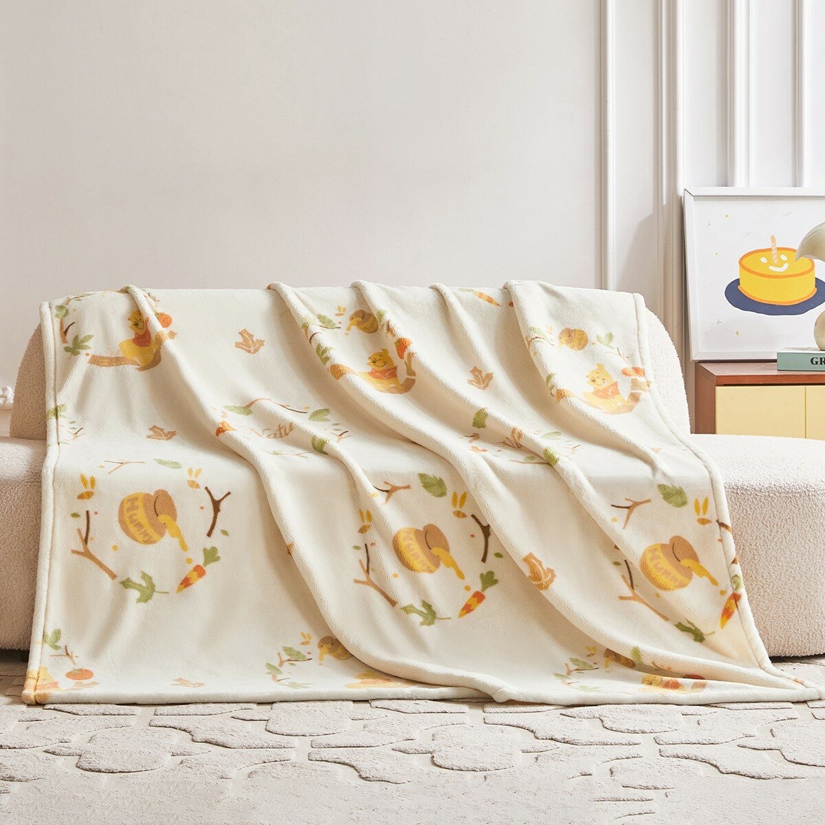 Disney 絨毛毯 150公分 X 180公分 小熊維尼