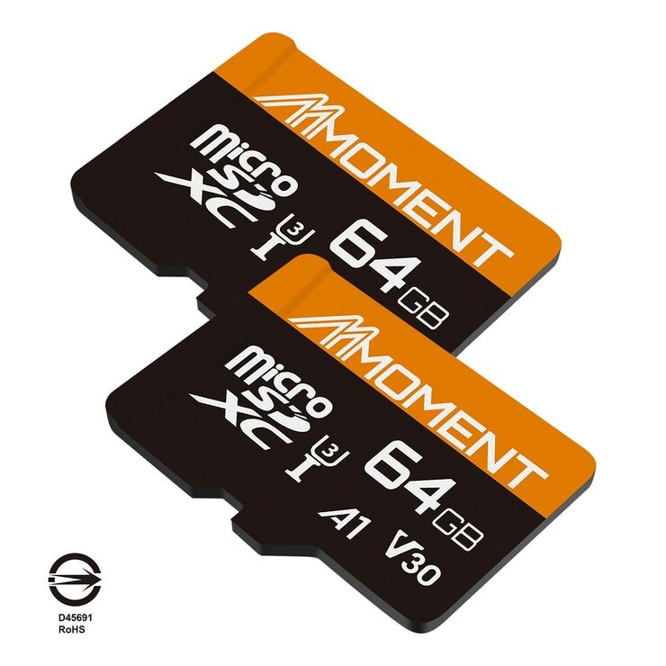 MMOMENT 64GB MicroSDXC U3 V30 A1 記憶卡 2入組 MMOMENT 64GB MicroSDXC U3 V30 A1 記憶卡 2入組