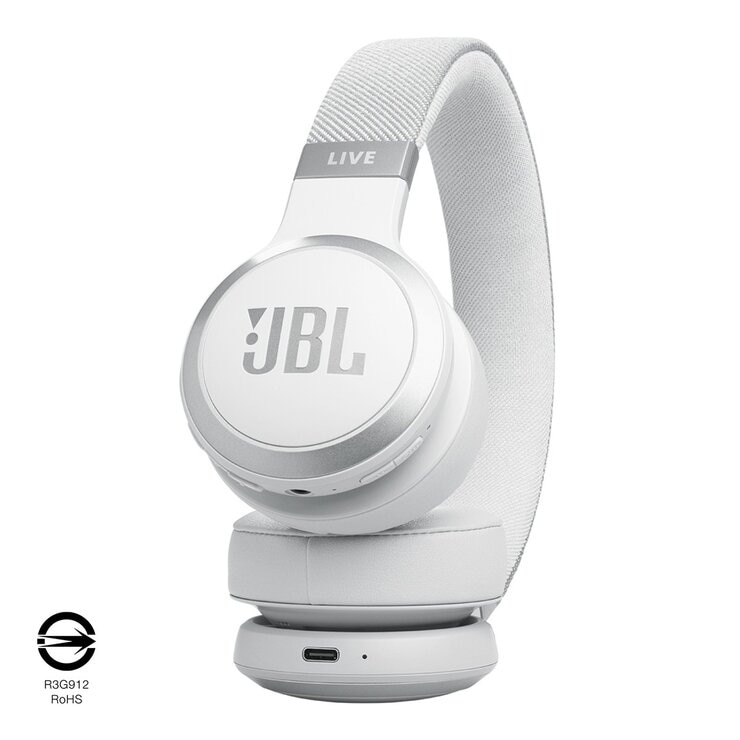 JBL Live 670NC 耳罩式降噪藍牙耳機 白