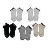 Tommy Hilfiger 女踝襪 5入組 白+白+黑+灰+米