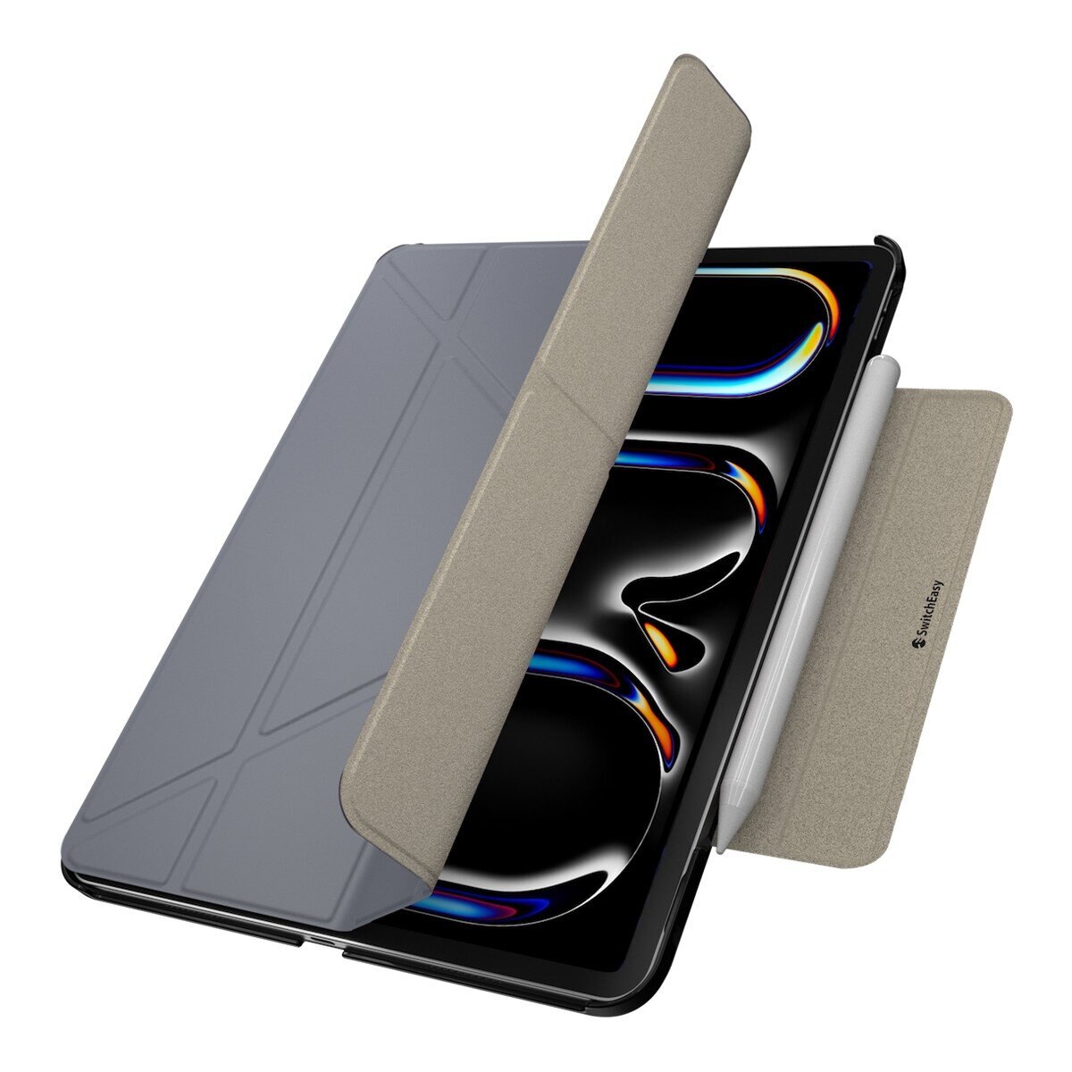 SwitchEasy Origami 全方位多角度支架保護套 iPad Pro 13吋 2024 M4 阿拉斯加藍