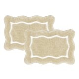 Riviera Home 花邊柔軟浴室地墊 2入 40公分 X 60公分 米 Riviera Home 花邊柔軟浴室地墊 2入 40公分 X 60公分 米