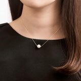 Tokyo Pearl 18K黃K金 8.5公釐 - 9.0公釐 Akoya 珍珠項鍊