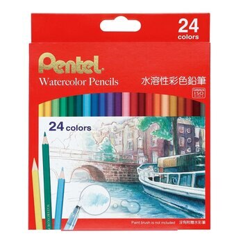 Pentel 水溶性色鉛筆 24色 X 3盒