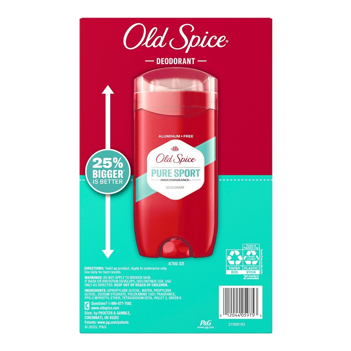 Old Spice 運動款長效體香膏 85克 X 5入組