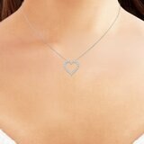 1.00克拉 圓形鑽石心型項鍊 VS2/I 1.00克拉 圓形鑽石心型項鍊 VS2/I