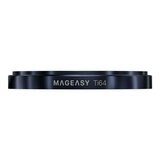 MAGEASY Bright M 不發黃軍規磁吸透明殼 iPhone 17 Pro(珊瑚磁圈) + 鏡頭保護貼Lenz鈦合金(午夜鈦) + Vetro 9H 鋼化玻璃保護膜