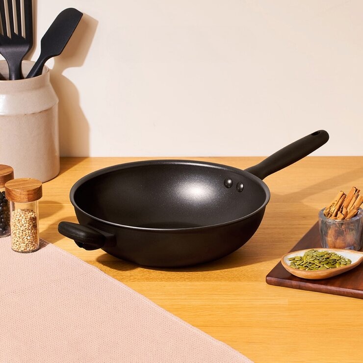 Meyer 鎧甲黑 導磁陽極氧化不沾炒鍋 28公分