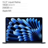 Apple 15吋 MacBook Air 搭配 Apple M4 晶片 10 核心 CPU 10 核心 GPU 16GB 256GB SSD 午夜色