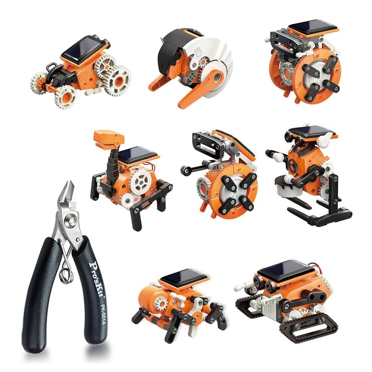 Pro'sKit 寶工 淘氣小8 太陽能機器人組 附手鉗 / 8歲以上 Pro'sKit 寶工 淘氣小8 太陽能機器人組 附手鉗 / 8歲以上