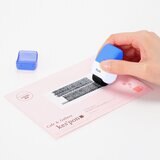 PLUS 迷你滾輪個資保護章組 藍 X 1 +卡匣 X 3入