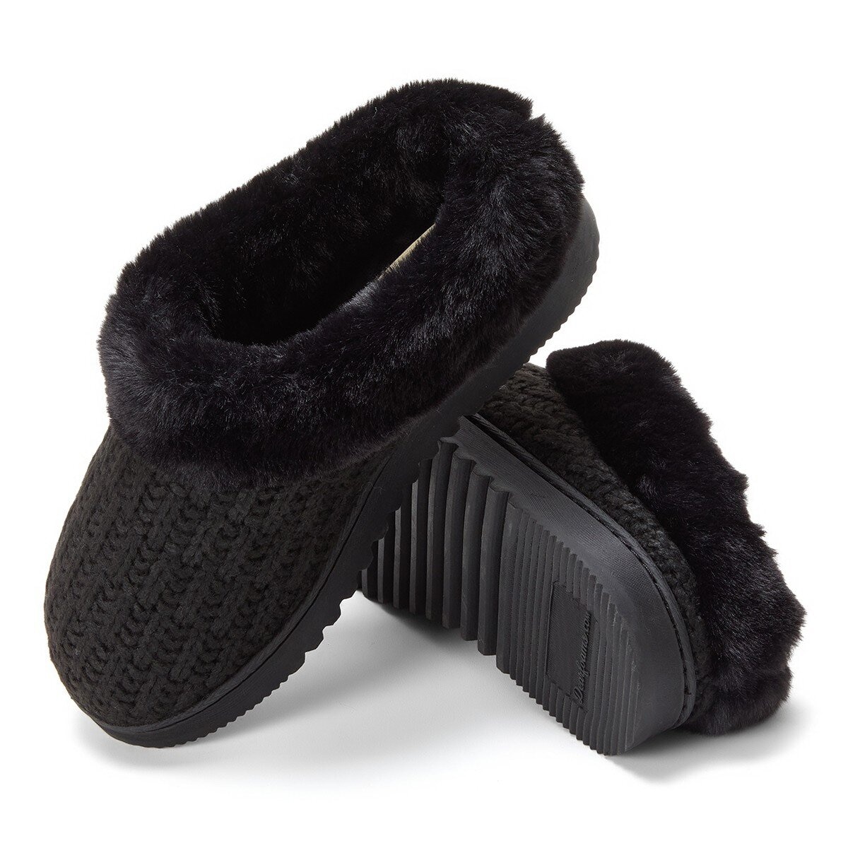 Dearfoams 女保暖休閒鞋 黑