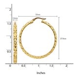 14K黃K金 鑽石切割圈型耳環