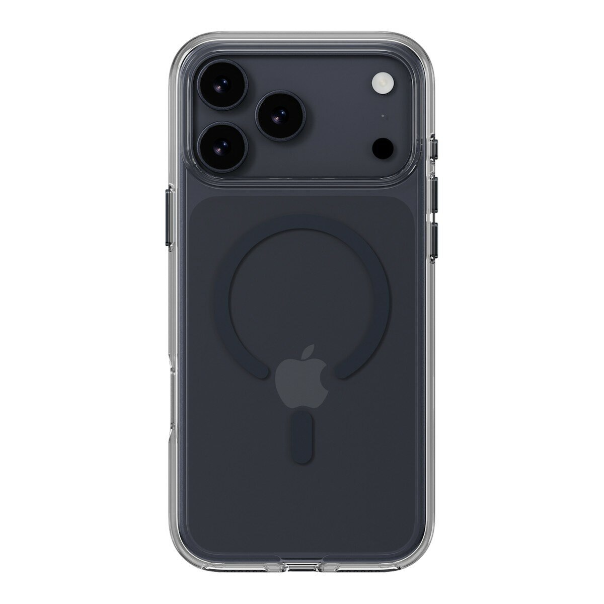 MAGEASY Bright M 不發黃軍規磁吸透明殼 iPhone 17 Pro Max(午夜磁圈) + 鏡頭保護貼Lenz(珊瑚) + Vetro 9H 鋼化玻璃保護膜