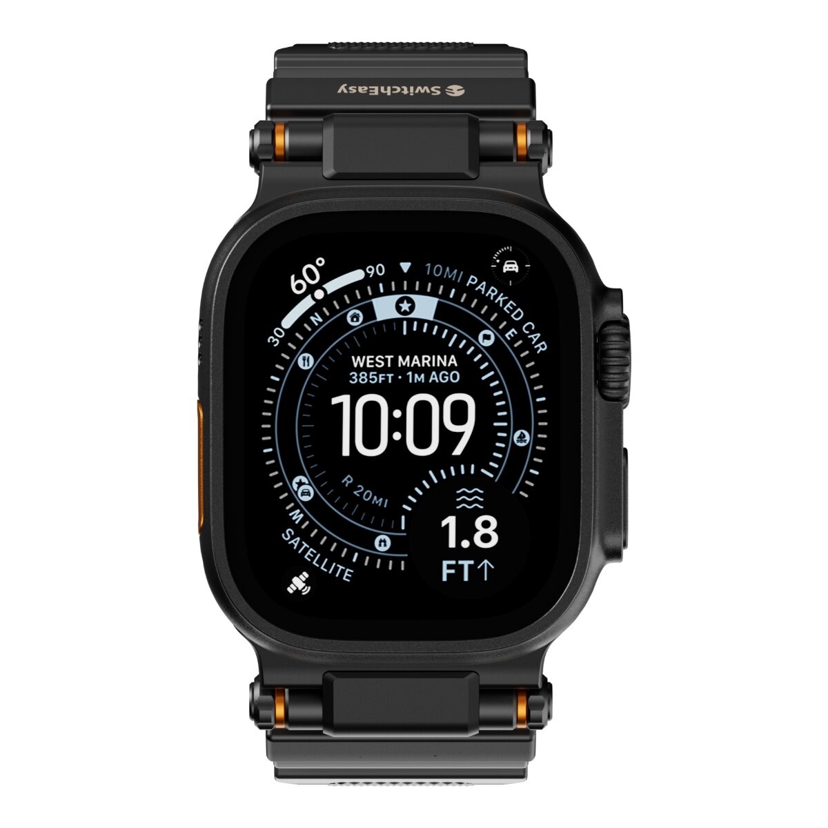 SwitchEasy Rugged 矽膠防水錶帶 44/45/46/49mm 黑色 SwitchEasy Rugged 矽膠防水錶帶 44/45/46/49mm 黑色