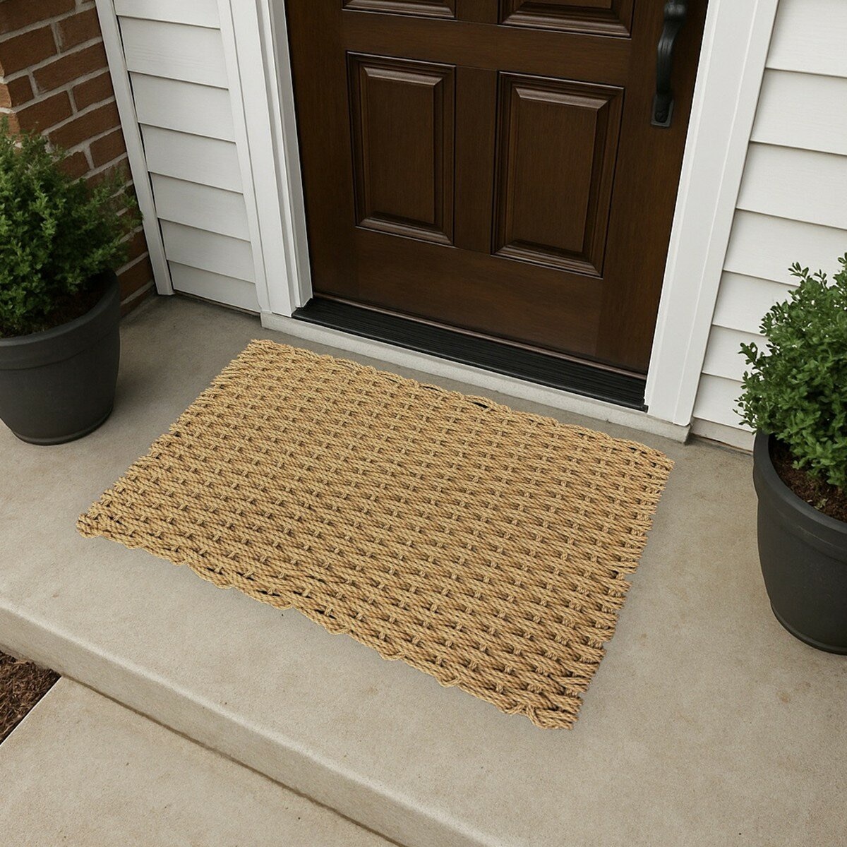 Korhani Studio 編織質感地墊 60公分 X 90公分 X 1.8公分 米