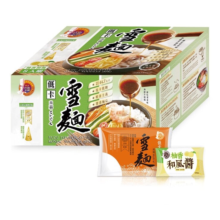 名廚美饌 柚香和風低卡蒟蒻雪麵 360公克 X 8入組