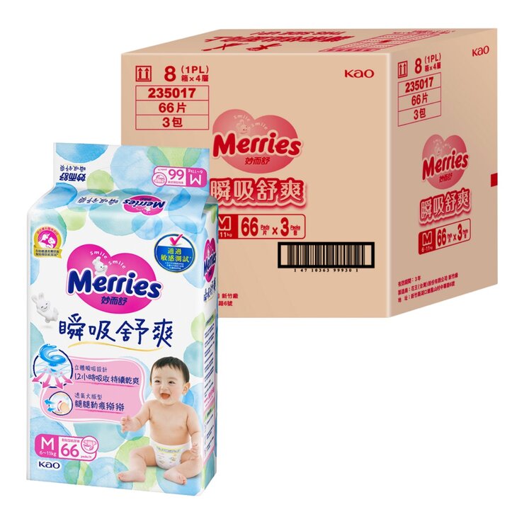 妙而舒 瞬吸舒爽黏貼型 M 198片