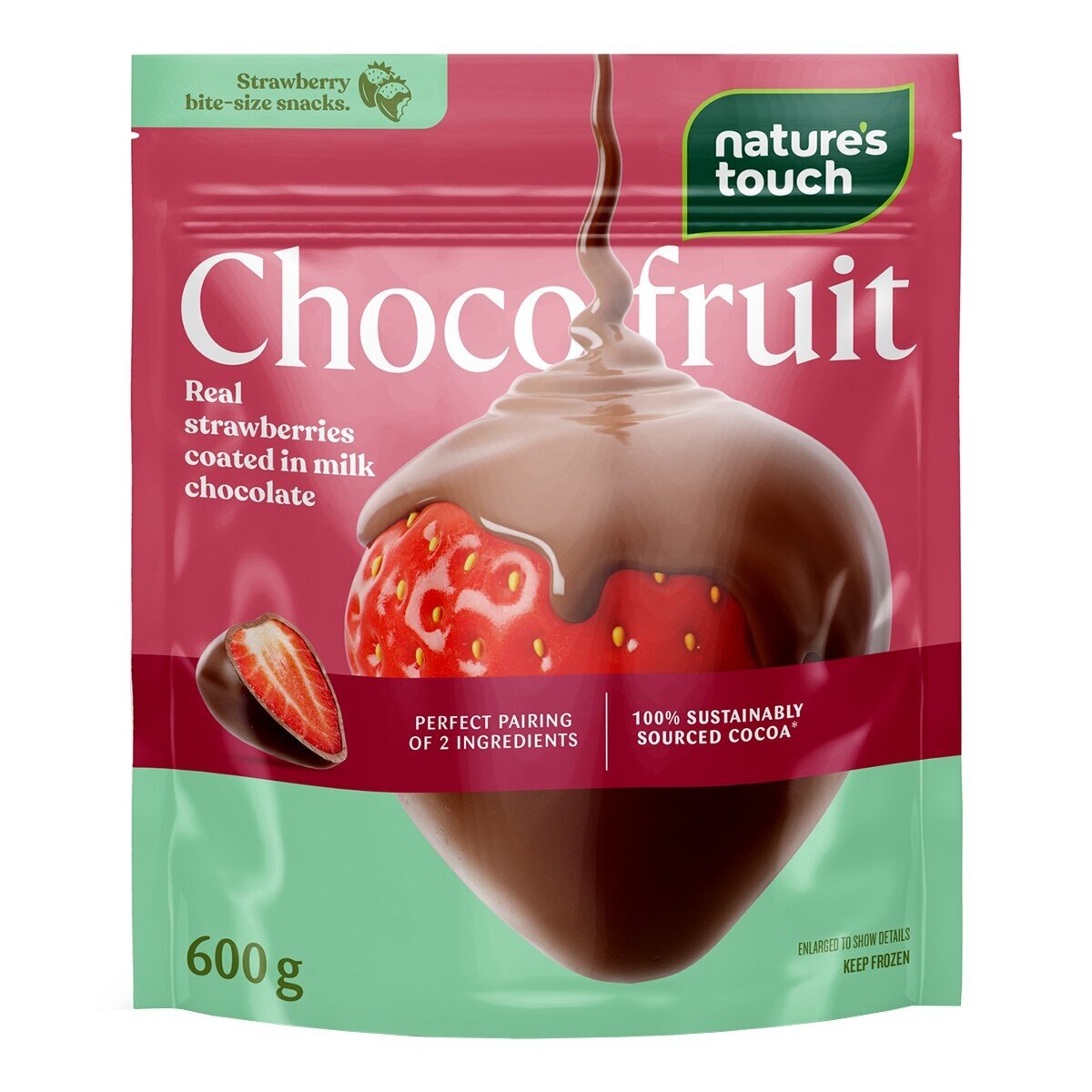 Nature's Touch 冷凍巧克力裹草莓 600公克