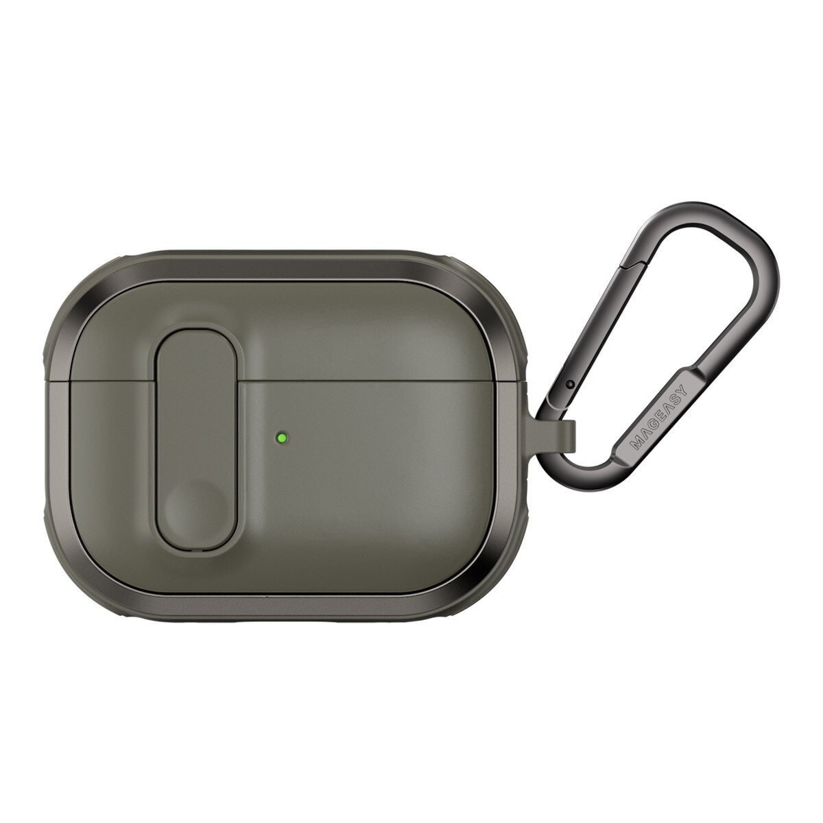 MAGEASY Odyssey 抗衝擊磁扣耳機殼 AirPods 1 & 2 金屬綠 MAGEASY Odyssey 抗衝擊磁扣耳機殼 AirPods 1 & 2 金屬綠