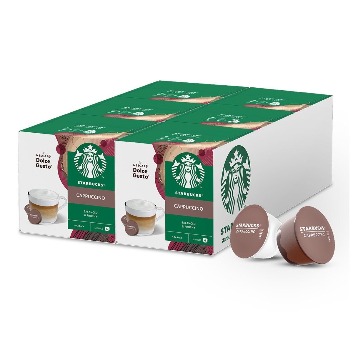 星巴克 卡布奇諾咖啡膠囊 72顆 適用NESCAFE Dolce Gusto機器