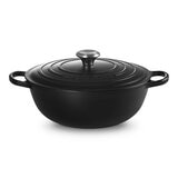 Le Creuset 媽咪鑄鐵鍋 含鋼頭鍋蓋 28公分 沉靜黑