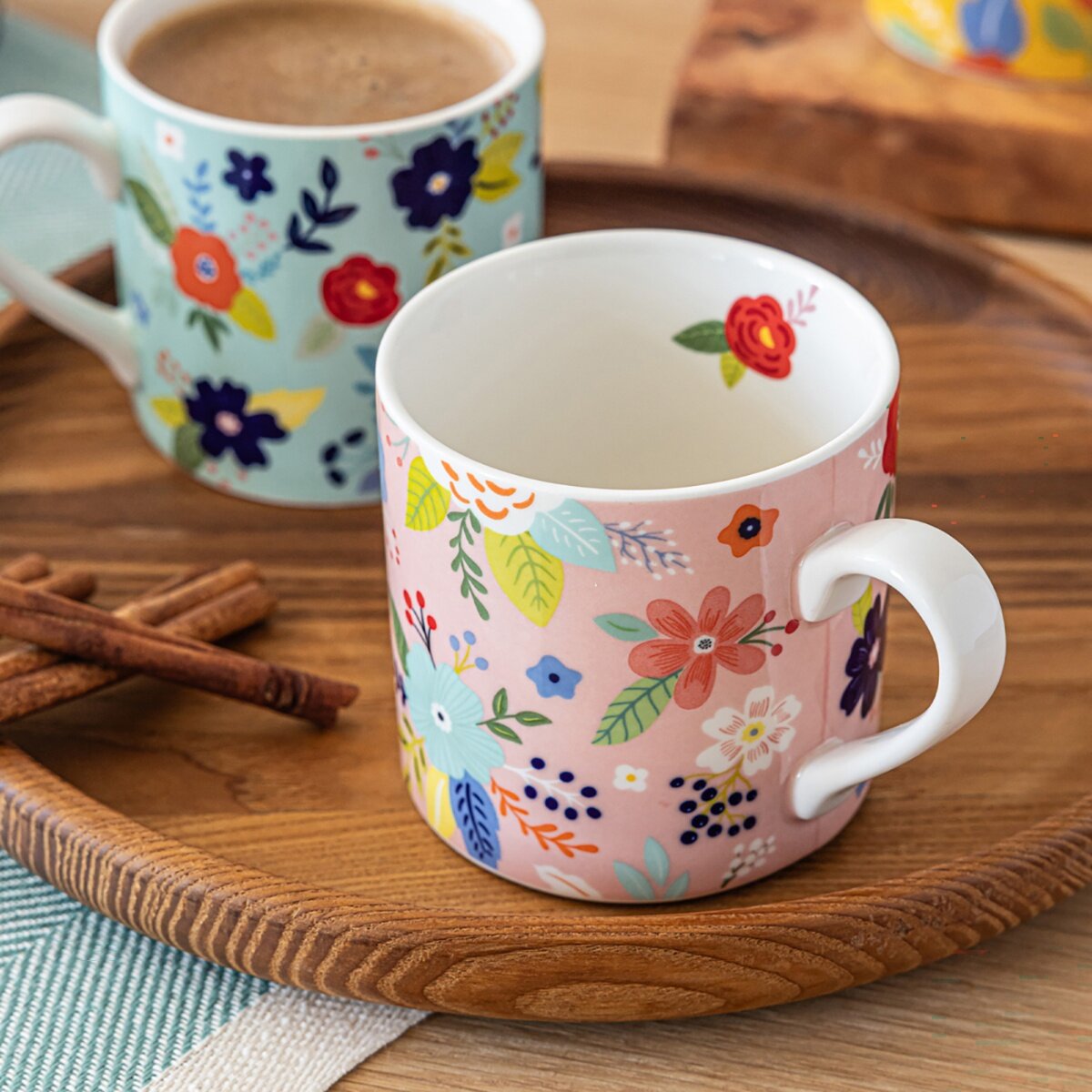 Over & Back 彩繪花紋馬克杯 414毫升 X 6件組 Over & Back 彩繪花紋馬克杯 414毫升 X 6件組