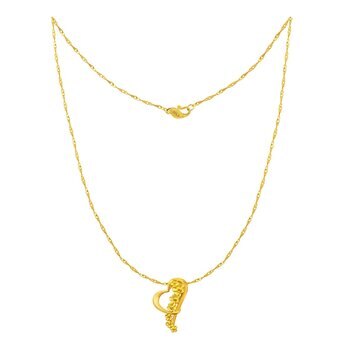 24K黃金墜鍊 串心花舞 158厘