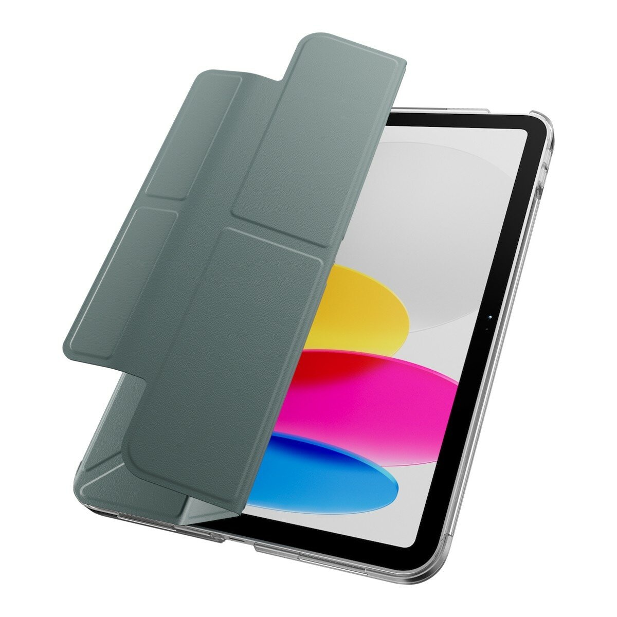 MAGEASY Facet 全方位支架透明背蓋保護套 for 2022 iPad 10 & 2025 iPad A16 深水青