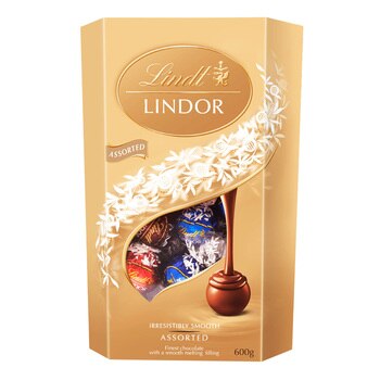 Lindor 金色盒裝綜合巧克力 600公克 Lindor 金色盒裝綜合巧克力 600公克
