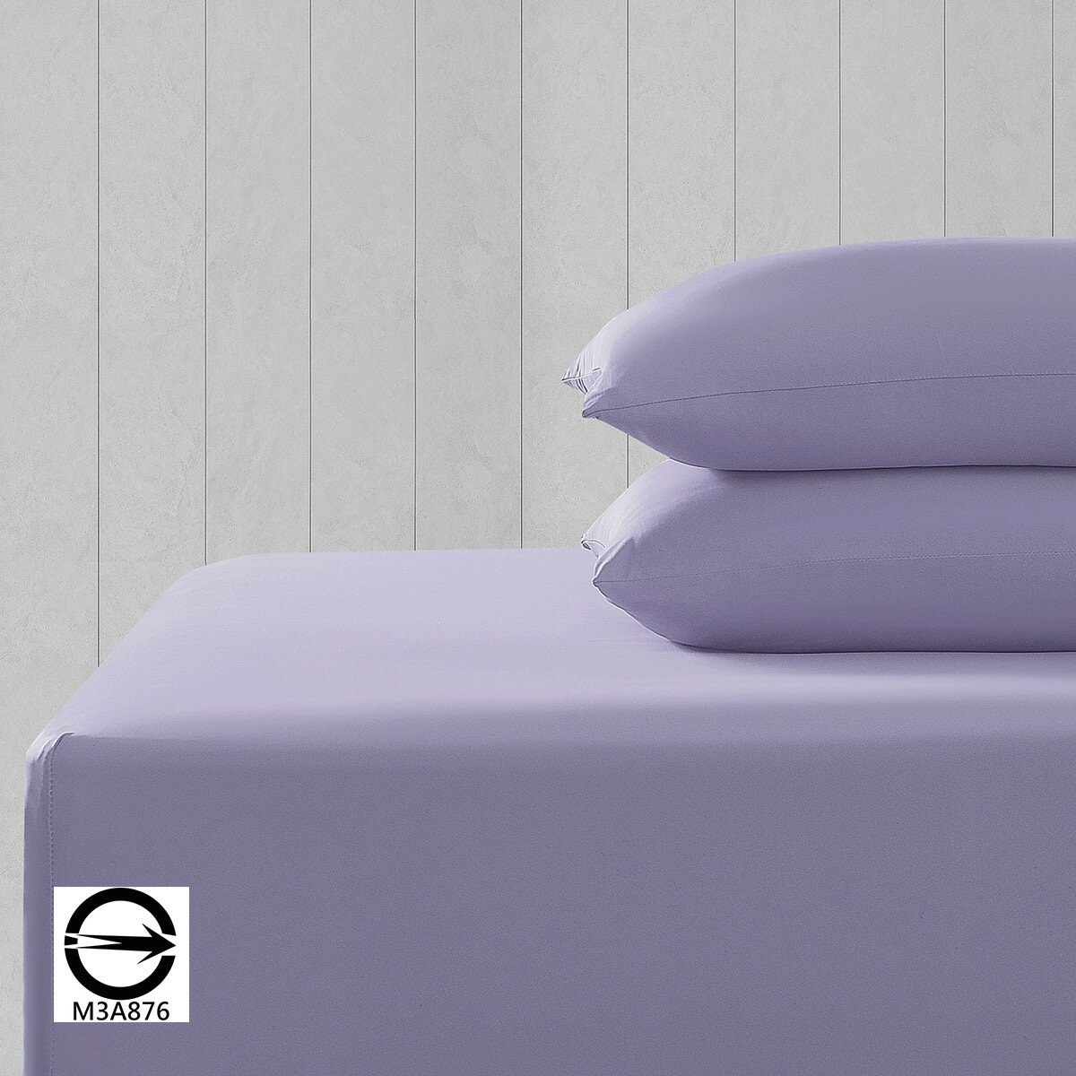 Don Home 涼感素色單人床包枕套 3件組 110公分 X 190公分 柔紫