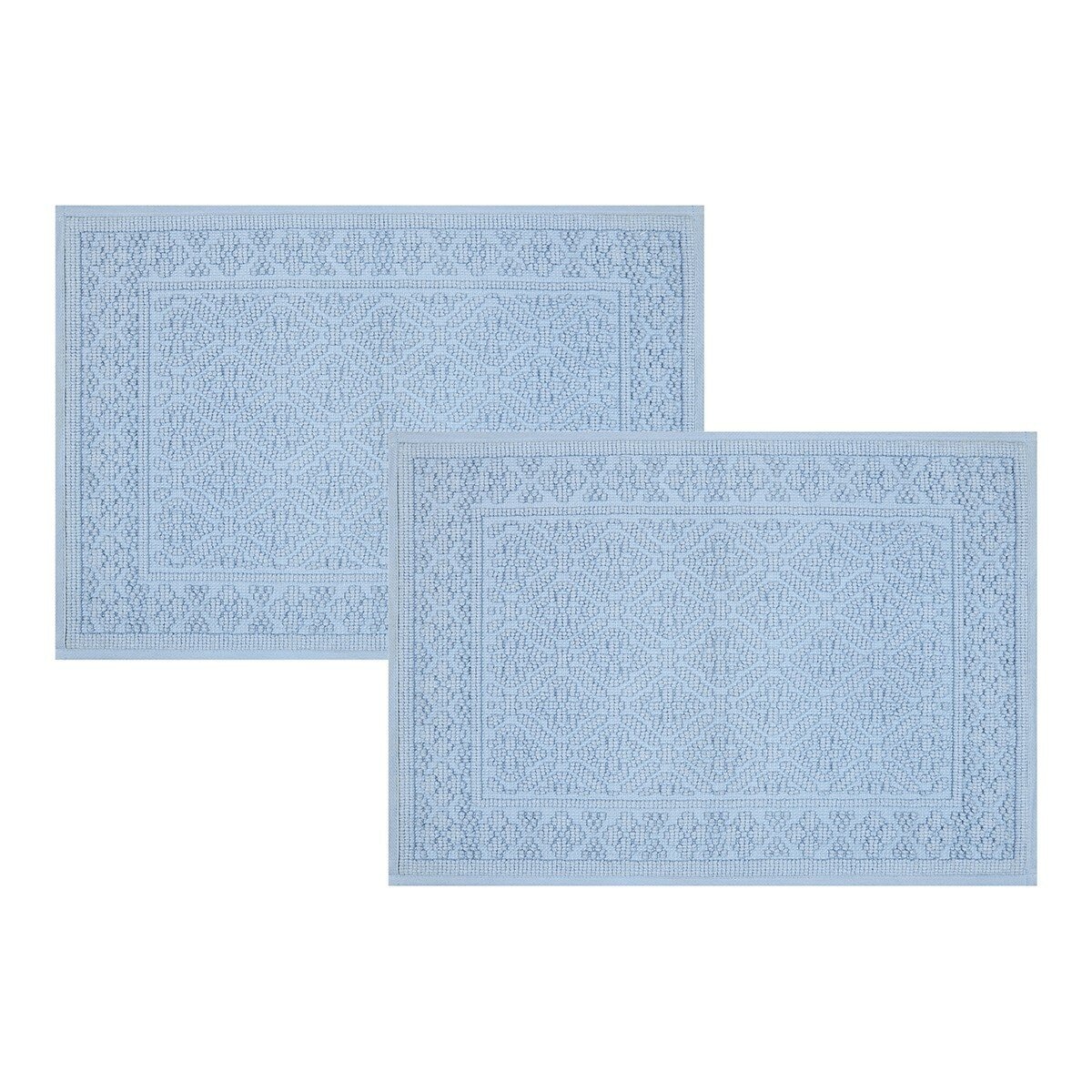 Riviera Home 純棉浴室地墊 2入組 40 X 60 公分 藍 Riviera Home 純棉浴室地墊 2入組 40 X 60 公分 藍