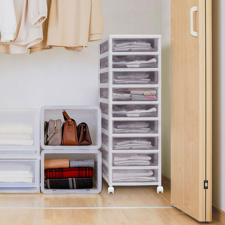 IRIS OHYAMA 附滾輪10層收納櫃