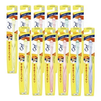 Ora2 me 彈力動感硬性毛牙刷 12入