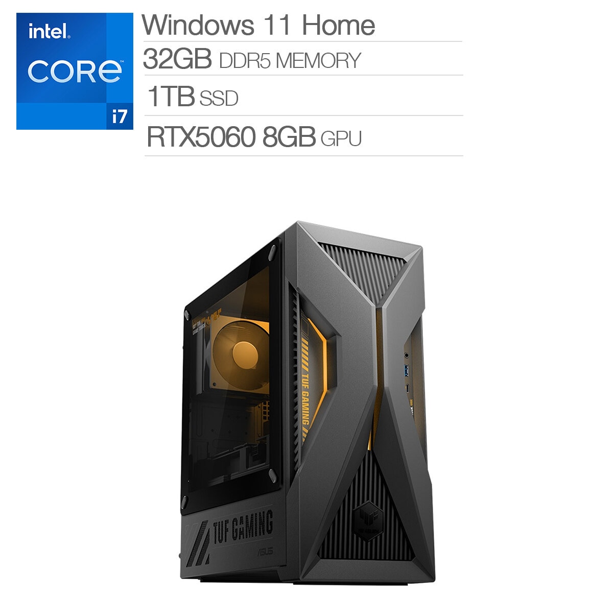 ASUS 華碩 T500MV 桌上型電競電腦 H-T500MV-13620H423W6