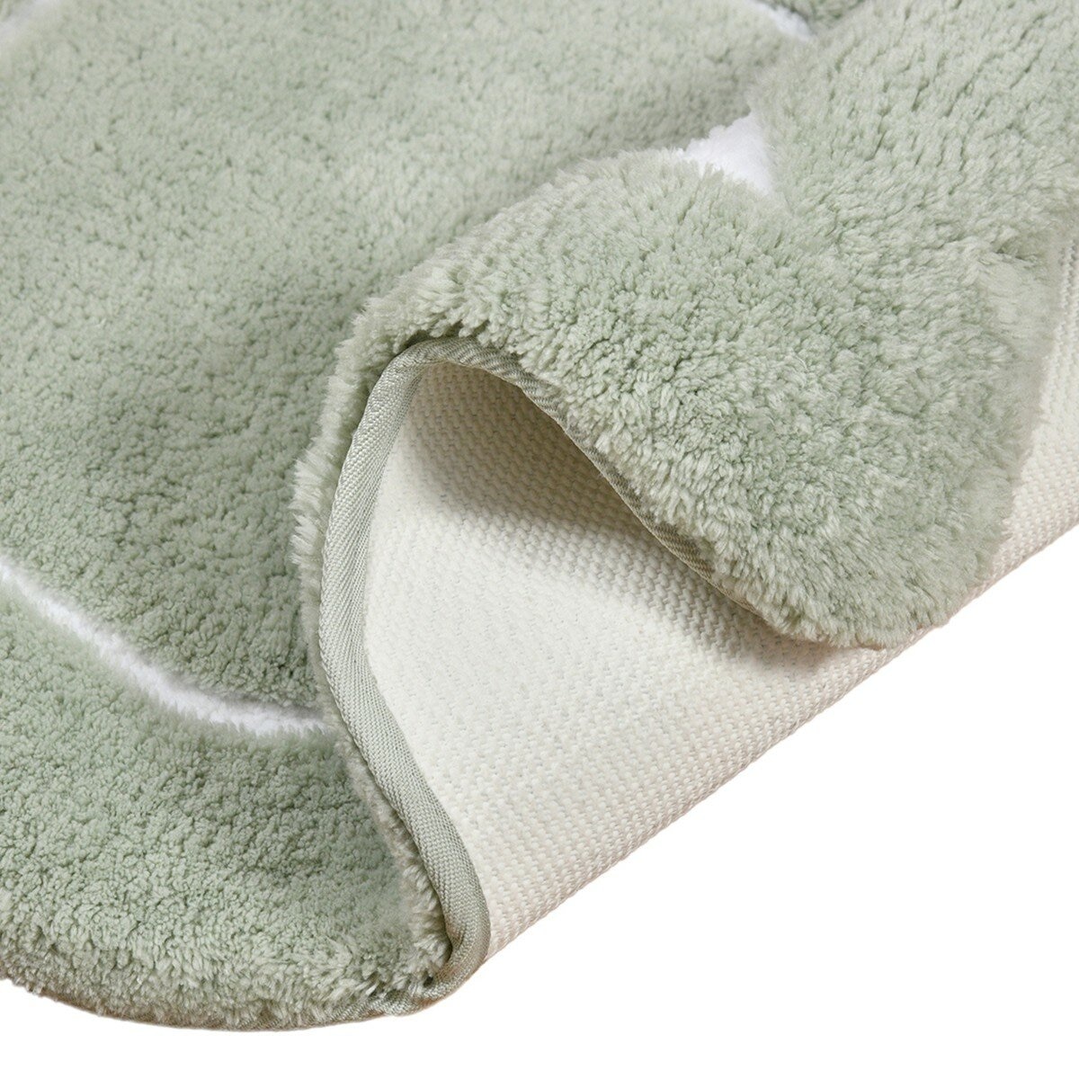 Riviera Home 花邊柔軟浴室地墊 2入 40公分 X 60公分 綠