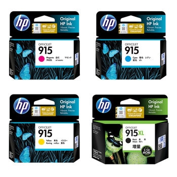 HP 915XL 墨水組合 - 黑 X 1 + 彩色組 X 1