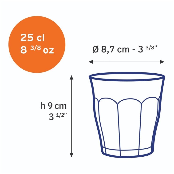 Duralex 法國製彩色玻璃杯 250毫升 X 6件組